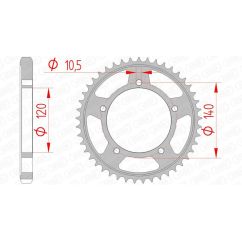 Couronne AFAM acier standard - 530