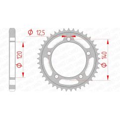 Couronne AFAM acier standard - 530