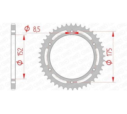 Couronne AFAM acier standard - 520