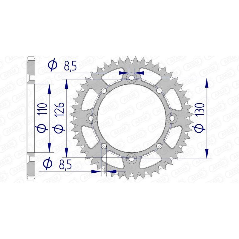 Couronne AFAM alu anti-boue - 420 Couronne AFAM alu anti-boue - 420