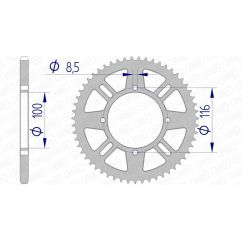 Couronne AFAM alu standard - 420 Couronne AFAM alu standard - 420