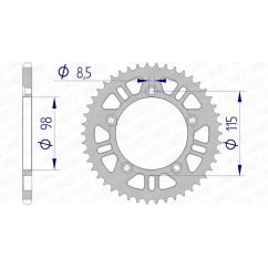 Couronne AFAM alu standard - 420 Couronne AFAM alu standard - 420
