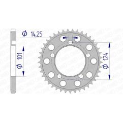 Couronne AFAM alu standard - 525