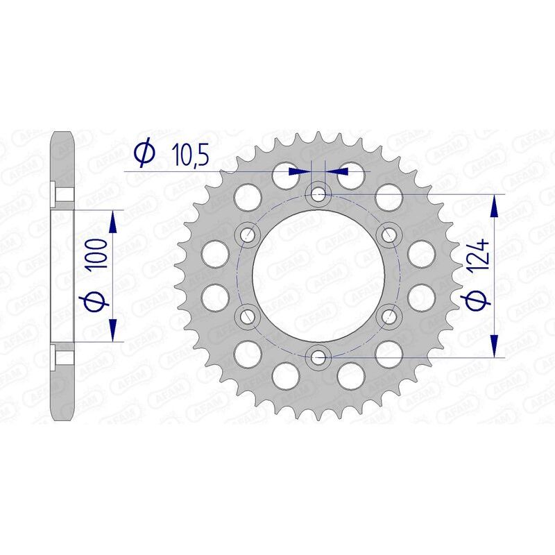 Couronne AFAM alu standard - 525