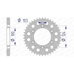 Couronne AFAM alu standard - 525