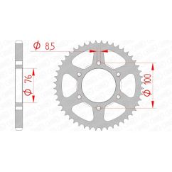 Couronne AFAM acier standard - 428