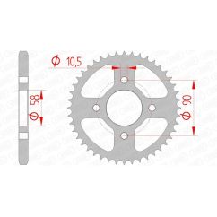Couronne AFAM acier standard - 428