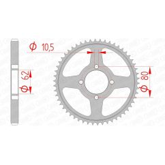 Couronne AFAM acier standard - 428