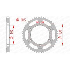 Couronne AFAM acier standard - 525