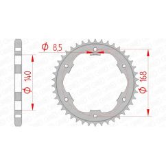 Couronne AFAM acier standard - 525