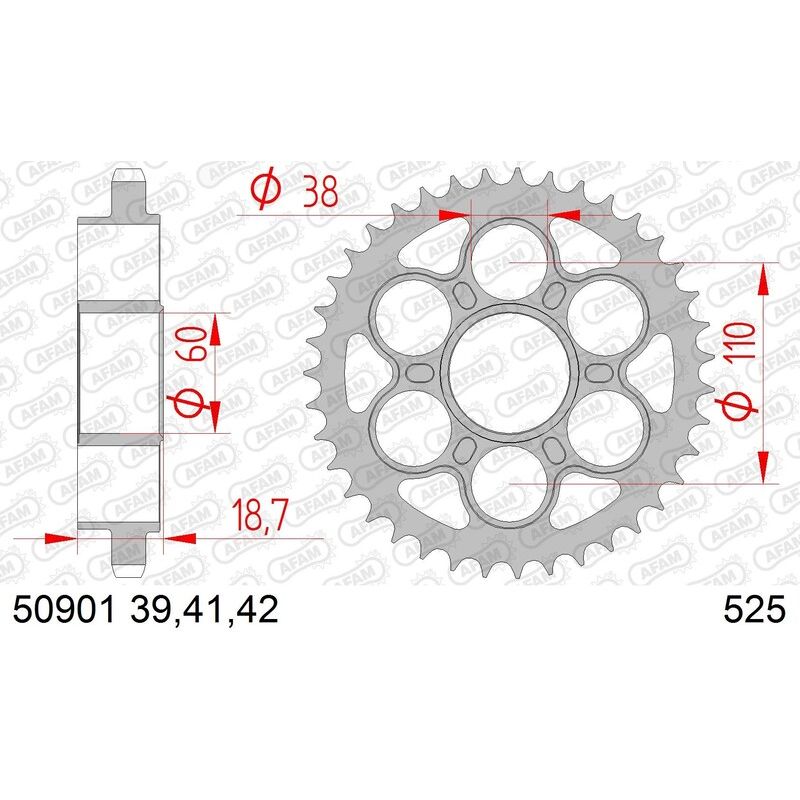 Couronne AFAM acier standard - 525