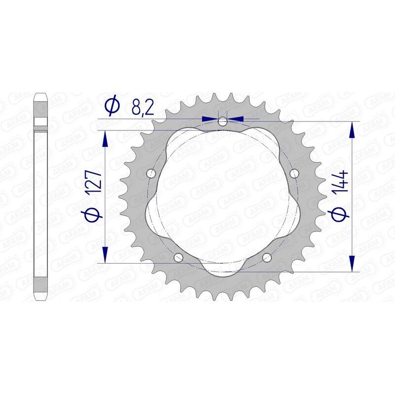 Couronne AFAM Aluminium Standard - 520 - Nécessite un porte couronne AFAM