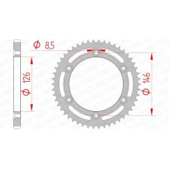 Couronne AFAM acier standard - 428