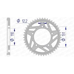 Couronne AFAM alu standard - 525