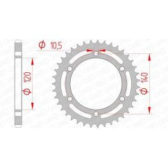 Couronne AFAM acier standard - 525