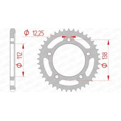 Couronne AFAM acier standard - 525