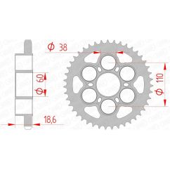 Couronne AFAM acier standard - 525