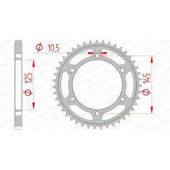 Couronne AFAM acier standard - 525