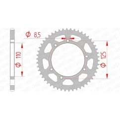 Couronne AFAM acier standard - 420