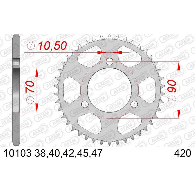 Couronne AFAM acier standard - 420