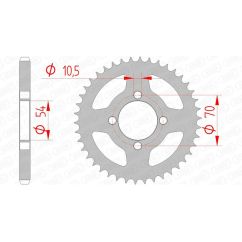 Couronne AFAM acier standard - 428