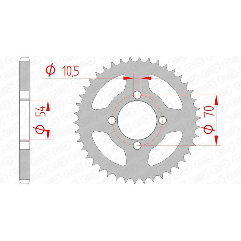 Couronne AFAM acier standard - 428