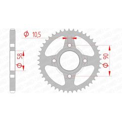 Couronne AFAM acier standard - 428