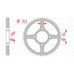 Couronne AFAM acier standard - 428