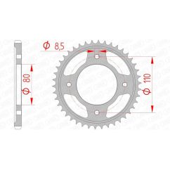 Couronne AFAM acier standard - 428