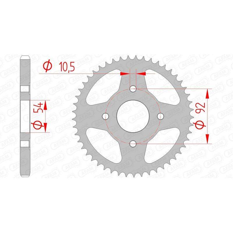 Couronne AFAM acier standard - 428
