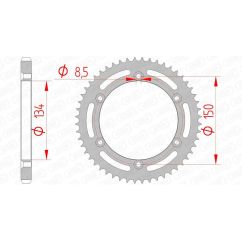 Couronne AFAM acier standard - 428