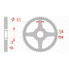 Couronne AFAM acier standard - 428