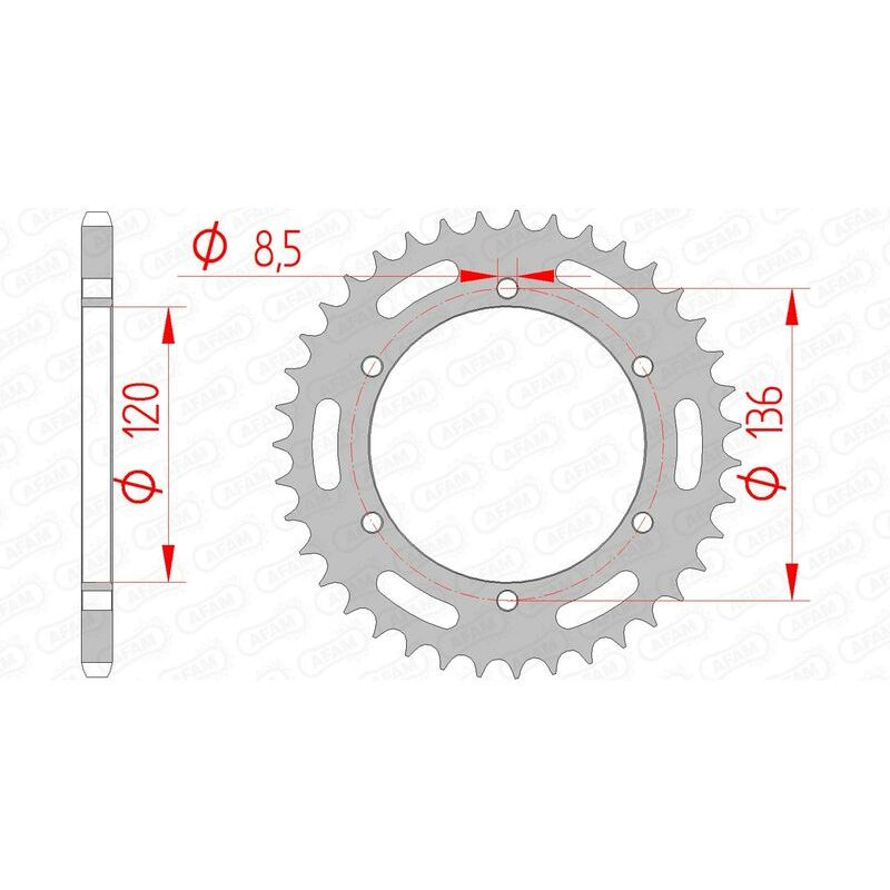 Couronne AFAM acier standard - 520