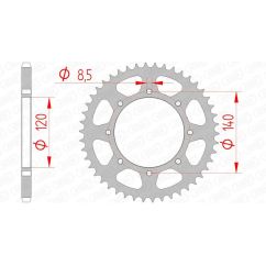 Couronne AFAM acier standard - 520