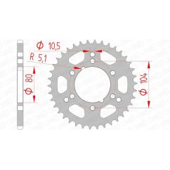 Couronne AFAM acier standard - 520