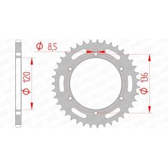 Couronne AFAM acier standard - 520