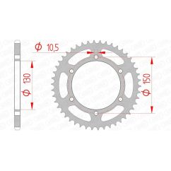 Couronne AFAM acier standard - 520