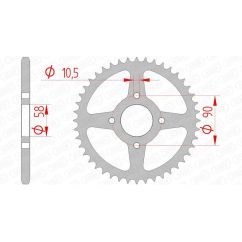Couronne AFAM acier standard - 520