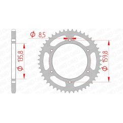 Couronne AFAM acier standard - 520