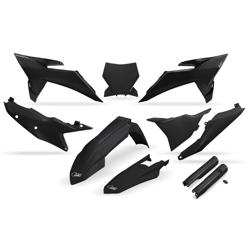 Kit plastiques UFO standard sans protections de fourche - noir Kit plastiques UFO standard sans protections de fourche - noir