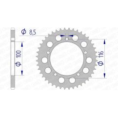 Couronne AFAM alu standard - 420