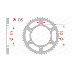Couronne AFAM acier standard - 520