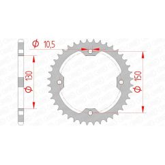 Couronne AFAM acier standard - 520