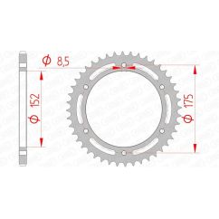 Couronne AFAM acier standard - 520
