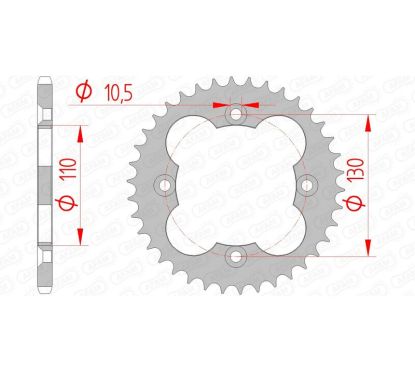 Couronne AFAM acier standard - 520