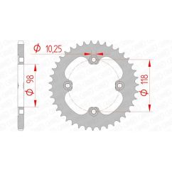 Couronne AFAM acier standard - 520