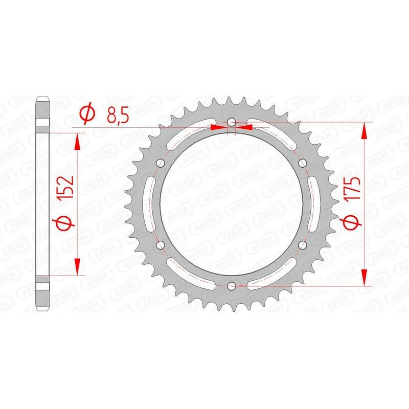 Couronne AFAM acier standard - 520