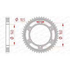 Couronne AFAM acier standard - 530