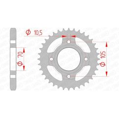 Couronne AFAM acier standard - 530