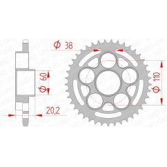 Couronne AFAM acier standard - 520